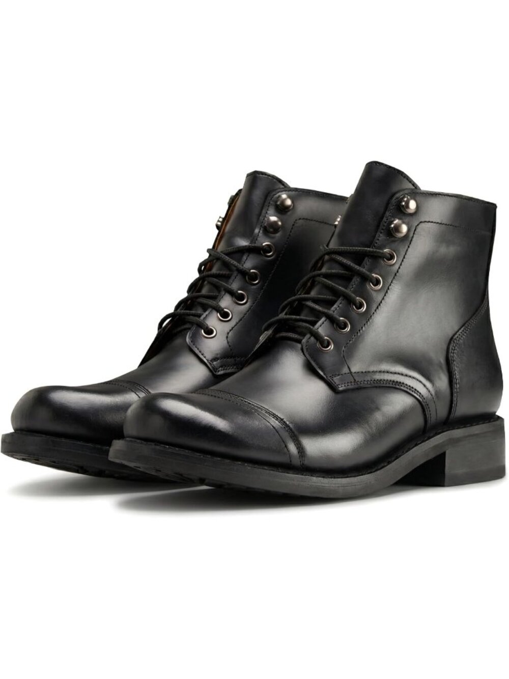 Men's Black Casual Leather Dress Lace Up Ankle Boots Slip on Chukka Boots